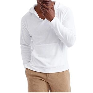 Goodlife Men’s White Terry Cloth Baja Hoodie Sweatshirt Size Large MSRP 145.00